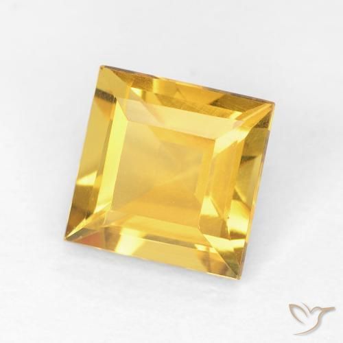 9,17 ctw natürlicher Helles Gold Citrin, Quadrat, VVS