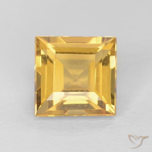 1.13ct Natürlicher Helles Gold Citrin, Quadrat, VVS