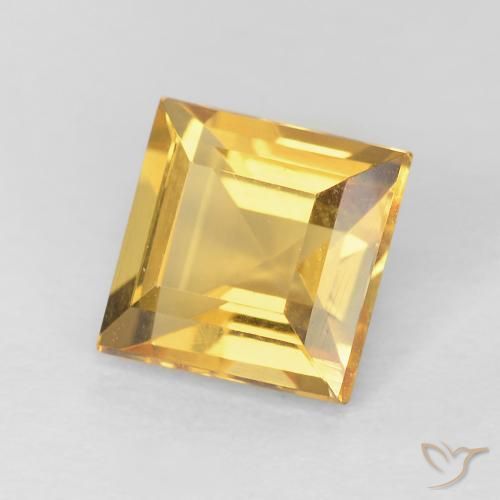 9,17 ctw natürlicher Helles Gold Citrin, Quadrat, VVS