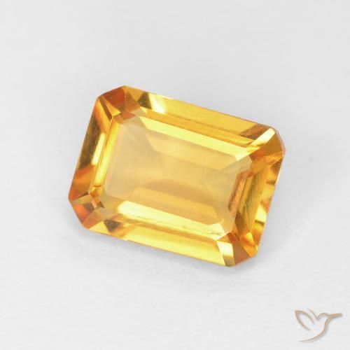 9,17 ctw natürlicher Orange-Gold Citrin, Oktagonschliff, VVS