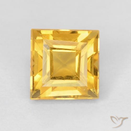 1.13ct Natürlicher Helles Gold Citrin, Quadrat, VVS