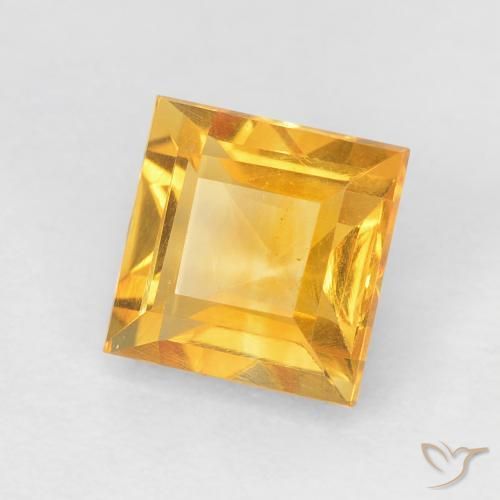 9,17 ctw natürlicher Helles Gold Citrin, Quadrat, VVS