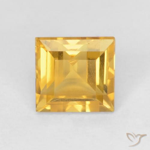 1.10ct Natürlicher Helles Gold Citrin, Quadrat, VVS