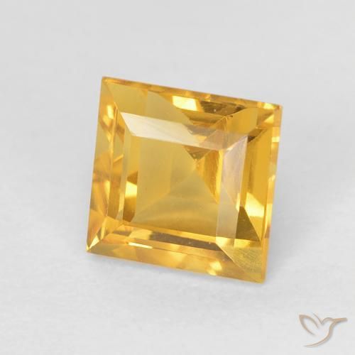 9,17 ctw natürlicher Helles Gold Citrin, Quadrat, VVS