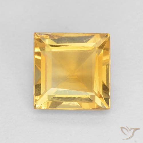 0.93ct Natürlicher Helles Gold Citrin, Quadrat, VVS