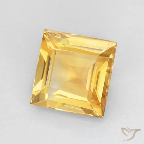 9,17 ctw natürlicher Helles Gold Citrin, Quadrat, VVS
