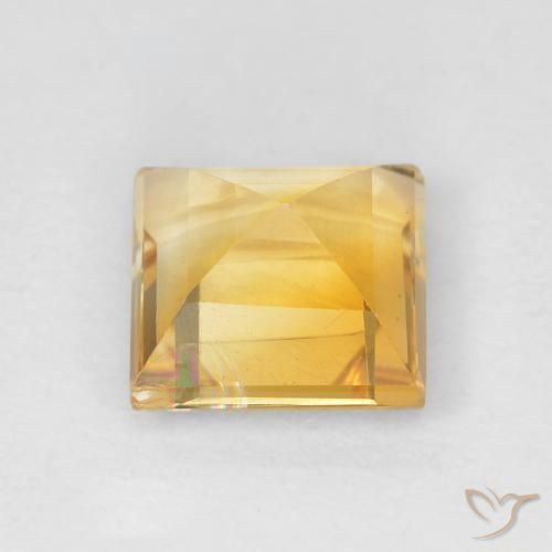 9,17 ctw natürlicher Helles Gold Citrin, Quadrat, VVS