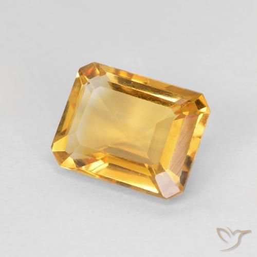 9,17 ctw natürlicher Medium Light-Golden Citrin, Oktagonschliff, VVS