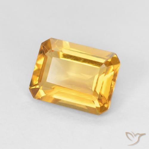 9,17 ctw natürlicher gold-orange Citrin, Oktagonschliff, VVS