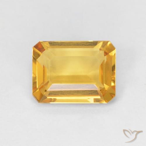 1.24ct Natürlicher Helles Gold Citrin, Smaragdschliff, VVS