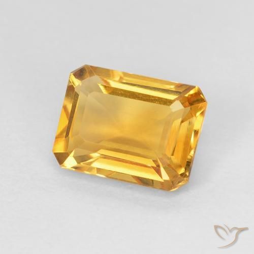 9,17 ctw natürlicher gold-orange Citrin, Oktagonschliff, VVS