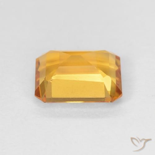 9,17 ctw natürlicher gold-orange Citrin, Oktagonschliff, VVS