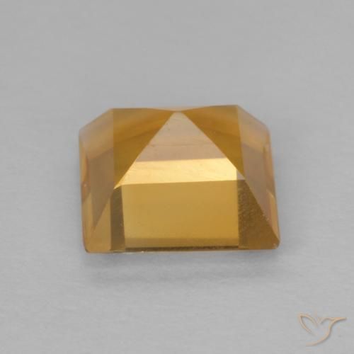 9,17 ctw natürlicher Tiefes Goldorange Citrin, Quadrat, VVS-VS