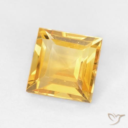 9,17 ctw natürlicher gold-orange Citrin, Quadrat, VVS-VS
