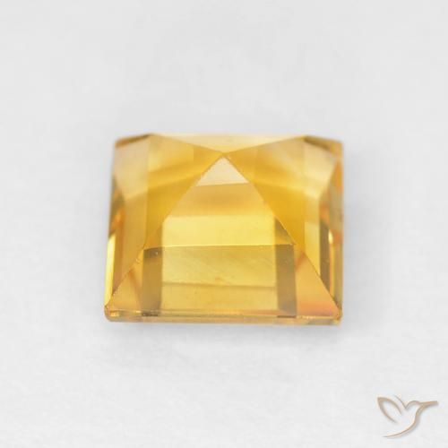 9,17 ctw natürlicher gold-orange Citrin, Quadrat, VVS-VS