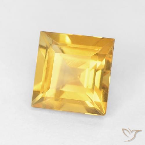 9,17 ctw natürlicher Mittleres Gold Citrin, Quadrat, VVS-VS