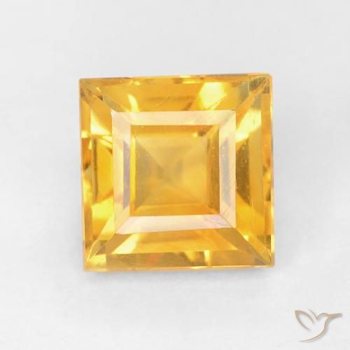 1.17ct Natürlicher gold-orange Citrin, Quadrat, VVS-VS