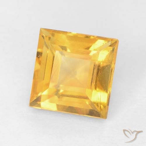 9,17 ctw natürlicher gold-orange Citrin, Quadrat, VVS-VS