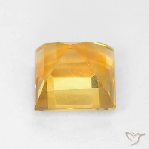 9,17 ctw natürlicher gold-orange Citrin, Quadrat, VVS-VS