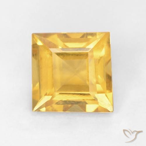 1.06ct Natürlicher gold-orange Citrin, Quadrat, VVS-VS