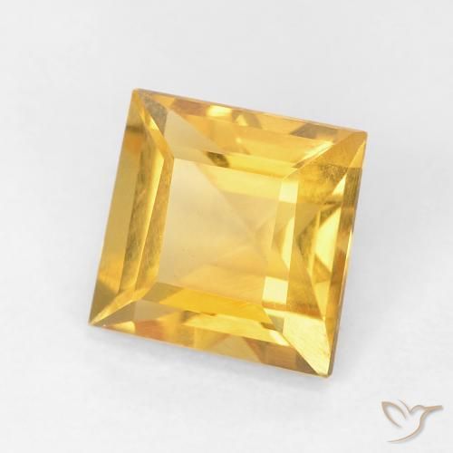 9,17 ctw natürlicher gold-orange Citrin, Quadrat, VVS-VS