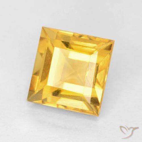 9,17 ctw natürlicher Golden Citrin, Quadrat, VVS-VS