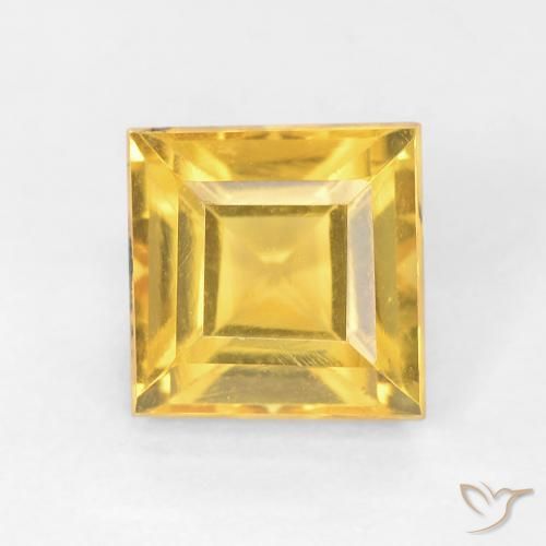 1.10ct Natürlicher Mittelgold Citrin, Quadrat, VVS-VS