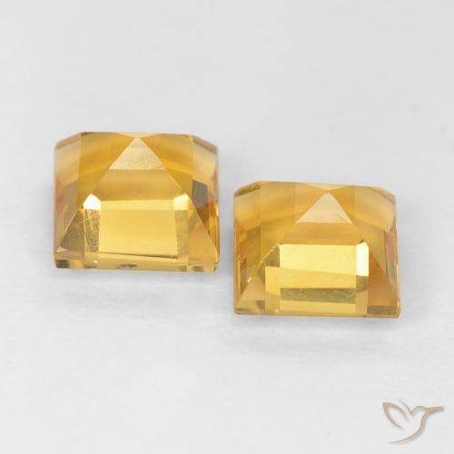 2.20 ct natürliche Helles Gold Citrin-Edelsteine, Quadrat, VS