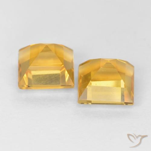 2.20 ct natürliche Helles Gold Citrin-Edelsteine, Quadrat, VVS-VS