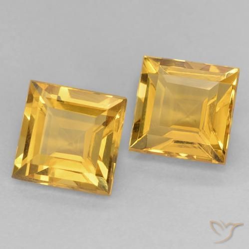 2.28 ct natürliche Mittelgold Citrin-Edelsteine, Quadrat, VVS-VS