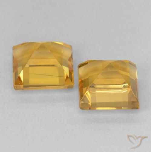 2.28 ct natürliche Mittelgold Citrin-Edelsteine, Quadrat, VVS-VS