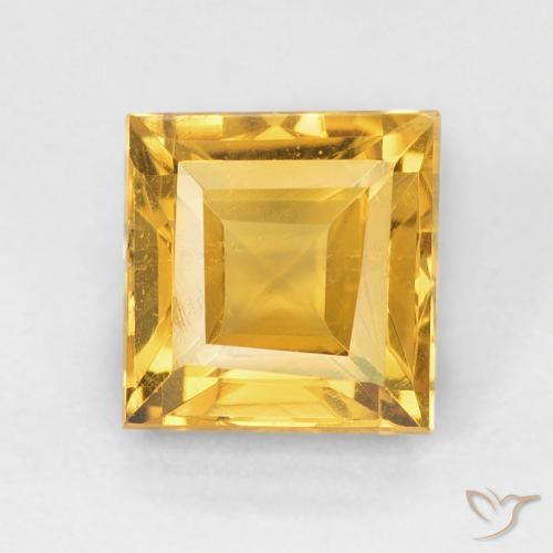 1.06ct Natürlicher Mittelgold Citrin, Quadrat, VS