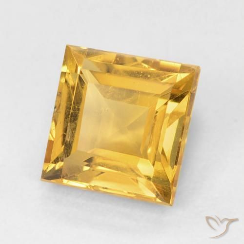 9,17 ctw natürlicher Mittelgold Citrin, Quadrat, VS