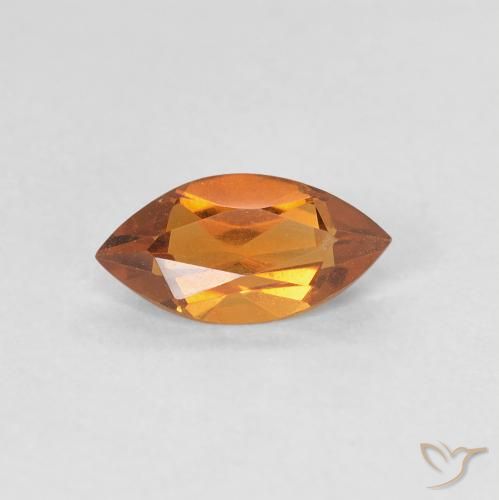 0.53ct Natürlicher Mittelorange Citrin, Marquise, VVS-VS