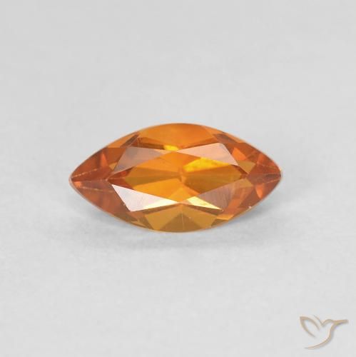0.58ct Natürlicher Mittelorange Citrin, Marquise, VVS-VS