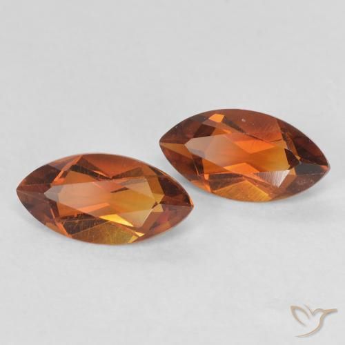 1.10ctw Natürlicher Dunkelorange Citrin, Marquise, VVS