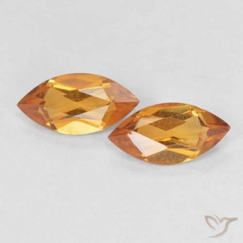 0.98 ct natürliche Mittelorange Citrin-Edelsteine, Marquise, VVS