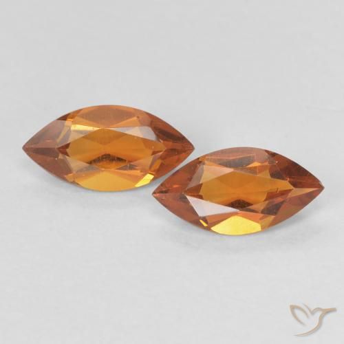 1.02ctw Natürlicher Mittelorange Citrin, Marquise, VVS