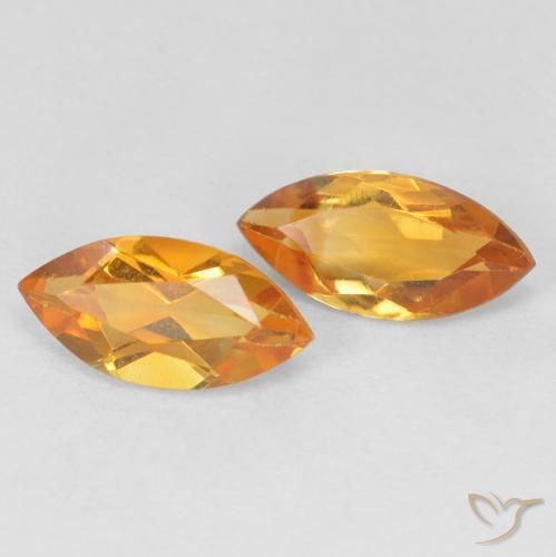 0.97ctw Natürlicher Orange-Gold Citrin, Marquise, VVS-VS