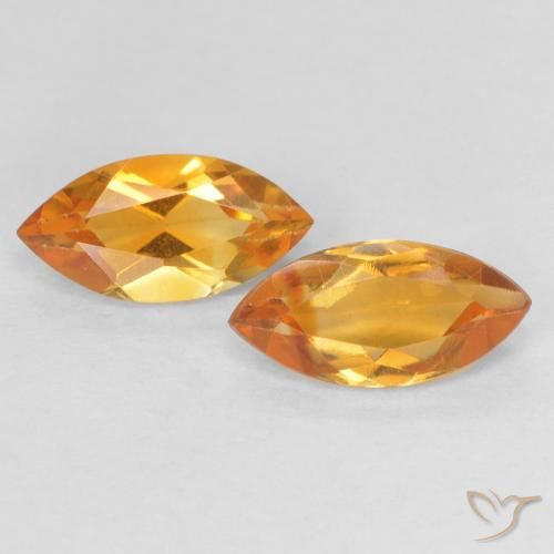0.97 ct natürliche Orange-Gold Citrin-Edelsteine, Marquise, VVS-VS