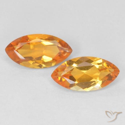 1.04ctw Natürlicher Orange-Gold Citrin, Marquise, VVS-VS