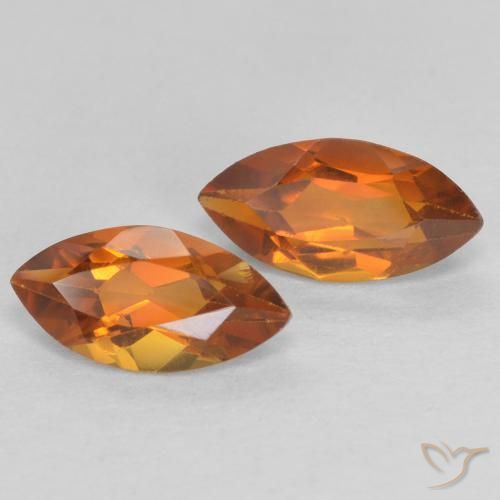 1.05 ct natürliche tieforange Citrin-Edelsteine, Marquise, VS