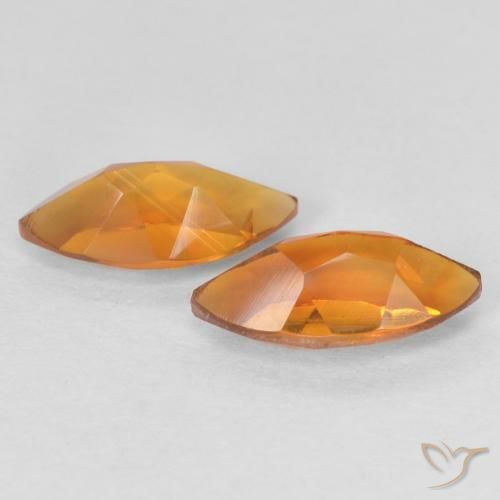 1.05 ct natürliche tieforange Citrin-Edelsteine, Marquise, VS
