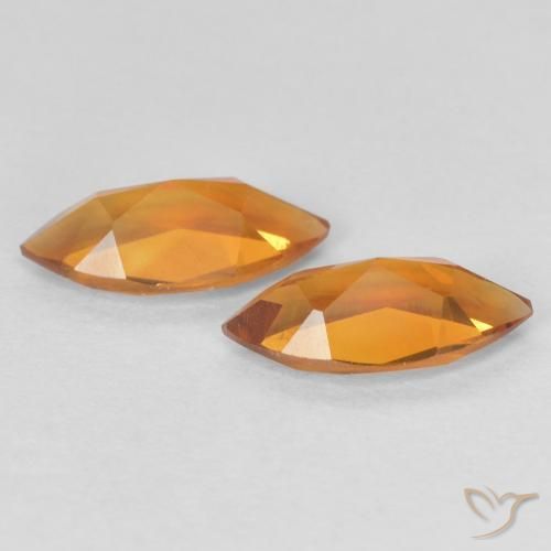 0.86 ct natürliche Gelblich-orange Citrin-Edelsteine, Marquise, VS