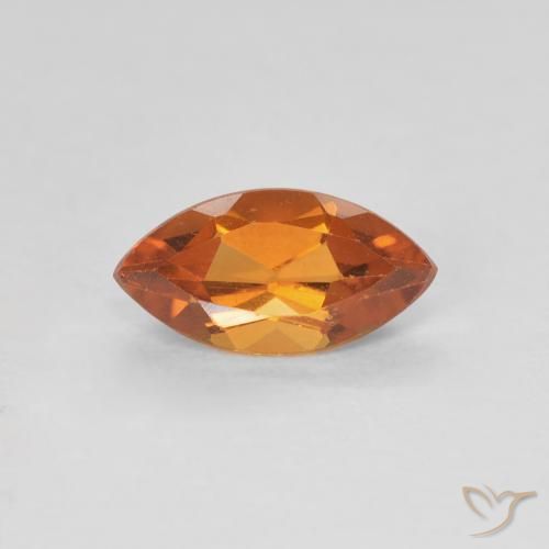 0.59ct Natürlicher Tiefes Orange-Gold Citrin, Marquise, VVS-VS