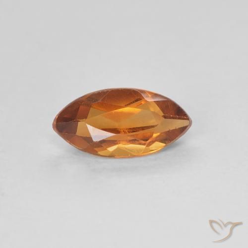 0.58ct Natürlicher Tiefes Orange-Gold Citrin, Marquise, VVS-VS