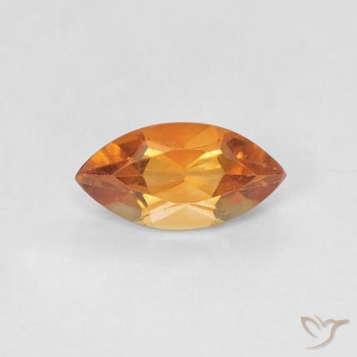 0.59ct Natürlicher tieforange Citrin, Marquise, VS