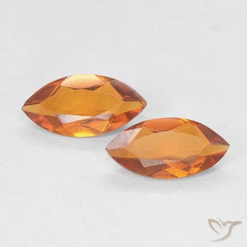 0.97ctw Natürlicher Mittelorange Citrin, Marquise, VVS-VS
