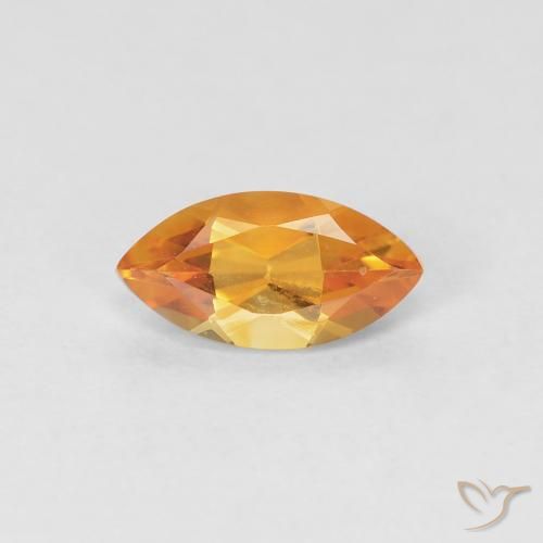 0.51ct Natürlicher Aprikose Orange Citrin, Marquise, VVS