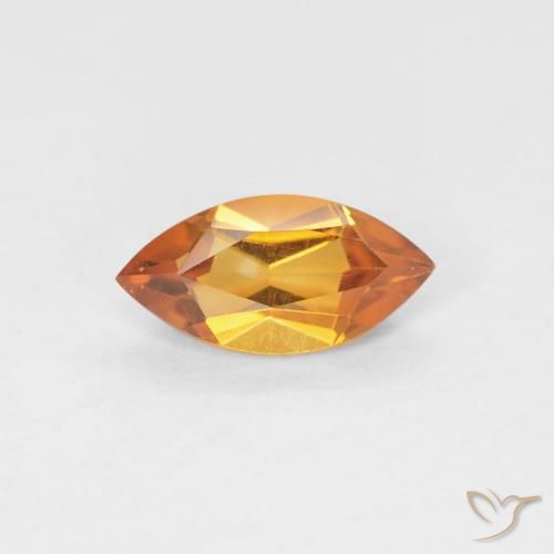 0.51ct Natürlicher Mittelorange Citrin, Marquise, VVS